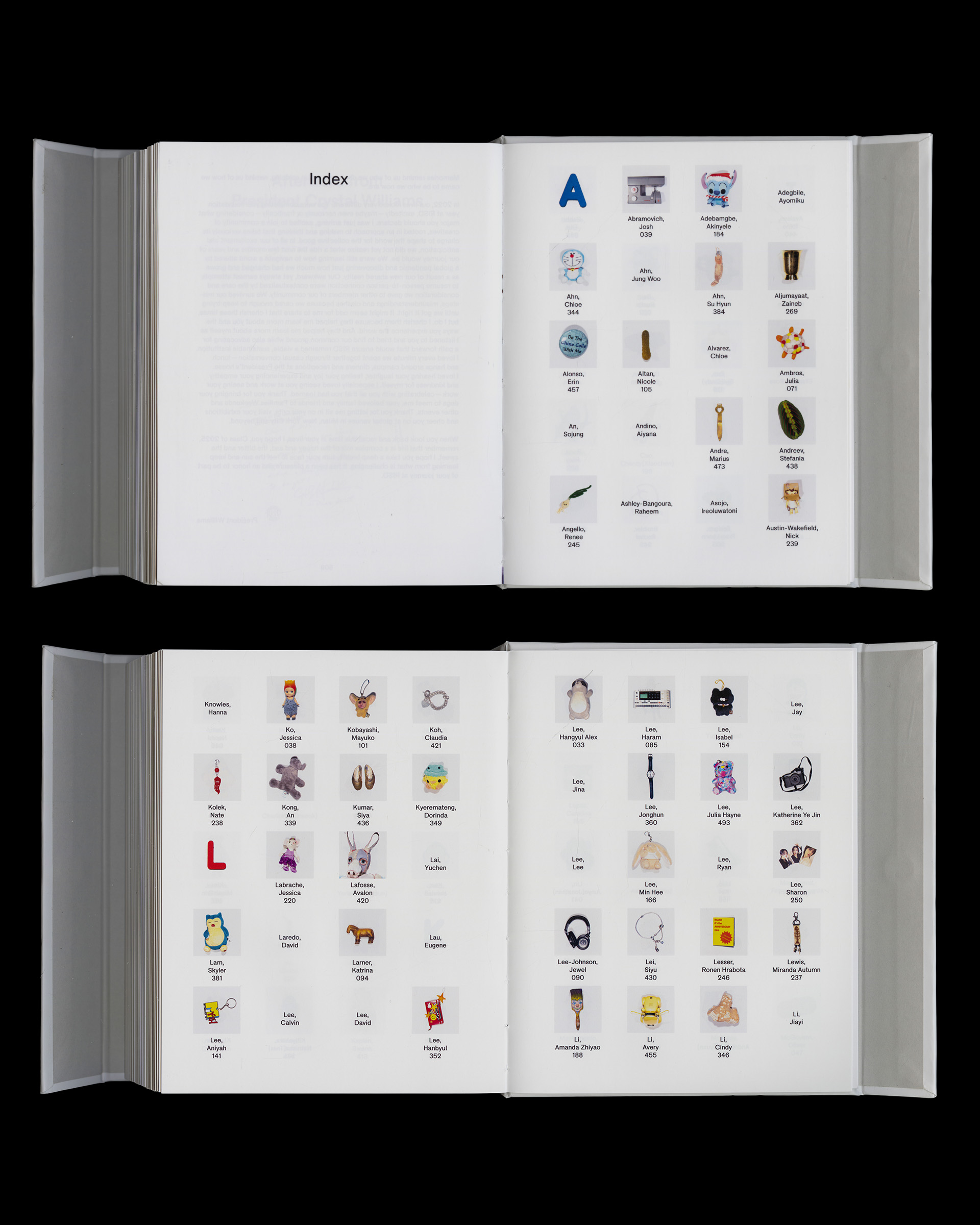 RISD 2025 Yearbook - index