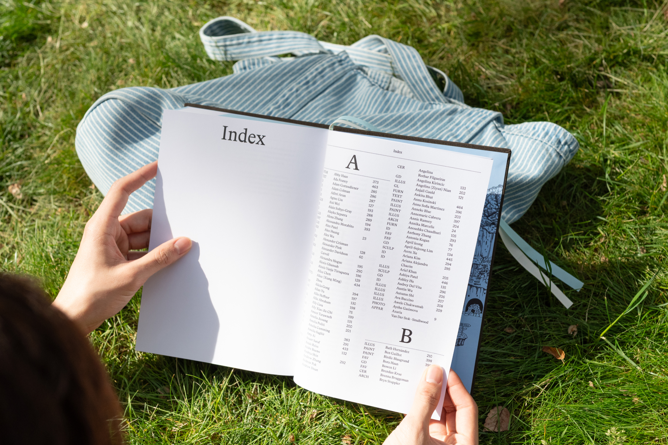 RISD 2026 Yearbook - index on grass