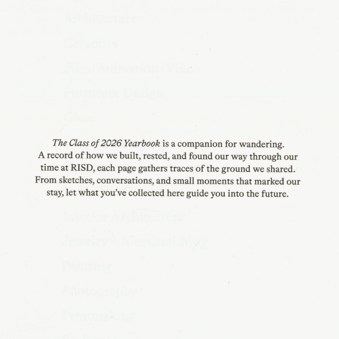 RISD 2026 Yearbook - intro